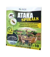Ataka spirals insekticidas nuo uodų, 10 vnt